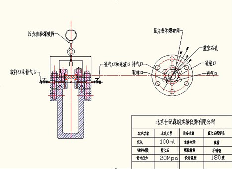 高温高压光化学反应釜基本结构(图1)